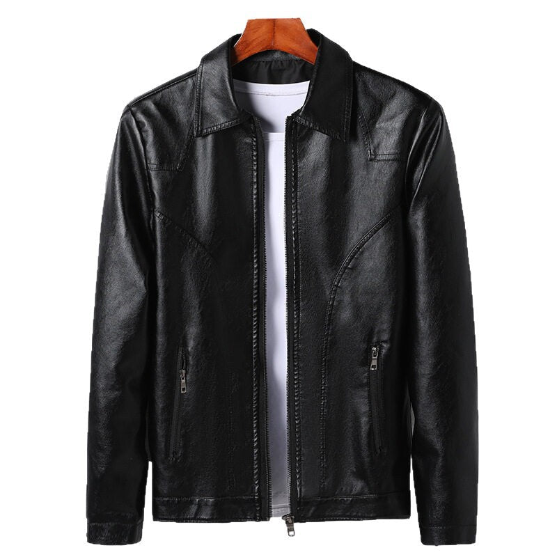 Lederjacke Herren Lässig Urban Schwarz