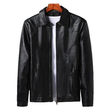 Lederjacke Herren Lässig Urban Schwarz