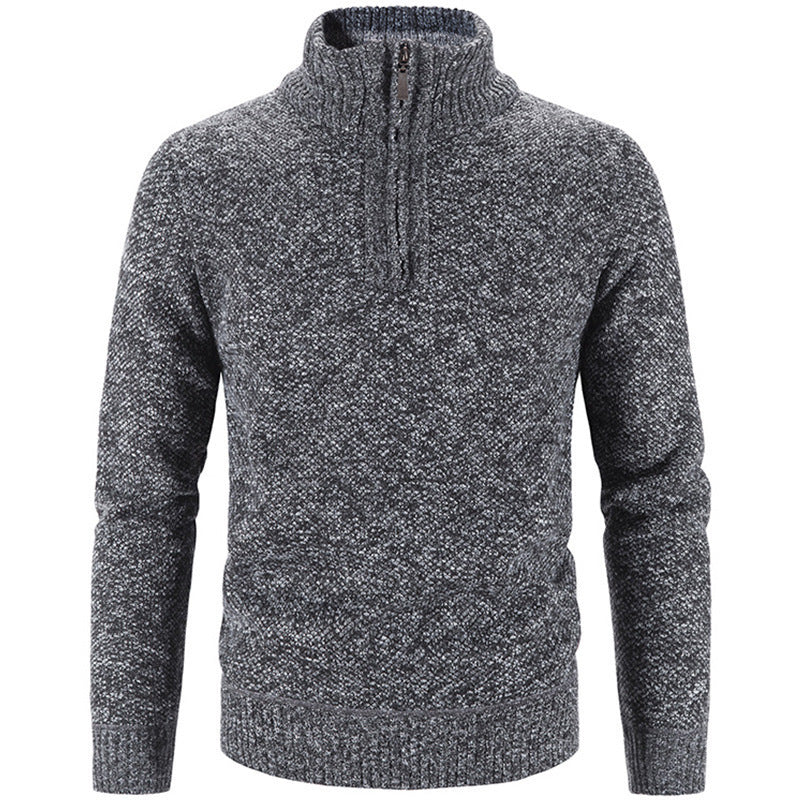 Herren Rollkragenpullover Elegante Reißverschluss Pullover Modern