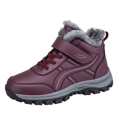 Damen Winterboots Warm Isoliert Klettverschluss