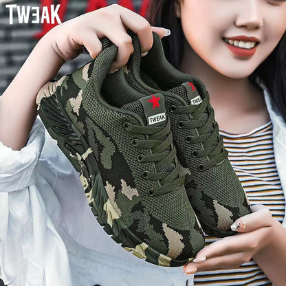 Damen Sneaker Sportlich Camouflage Laufschuhe - BerlinGlamour
