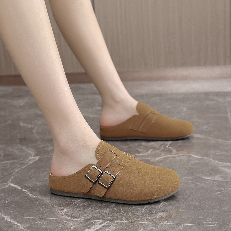 Damen Clogs Bequem Schnallen Schuhe Modern