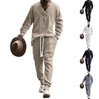 Herren Strickpullover V-Ausschnitt Elastisch Modern - BerlinGlamour