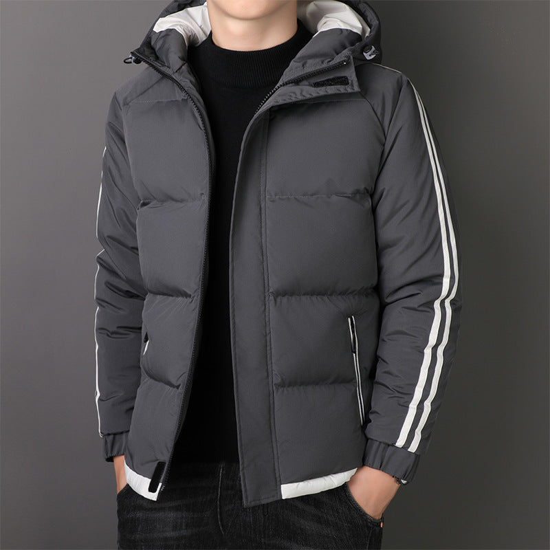 Herren Winterjacke isoliert mit Kapuze und Futter - BerlinGlamour
