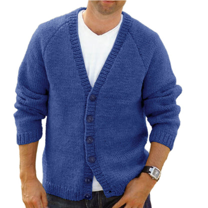 Herren Strickcardigan Gemütlich Modern mit V-Ausschnitt
