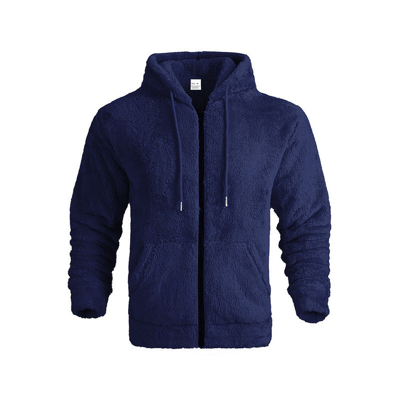Herren Fleece Hoodie Kuschelig mit Seitentaschen Praktisch