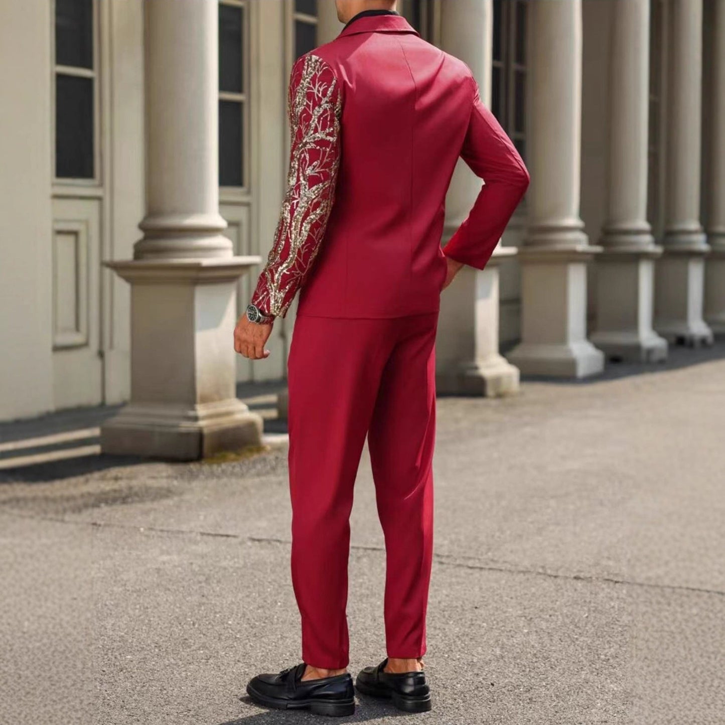 Herren Anzug Pailletten Glamour mit Verzierungen Berlin Style