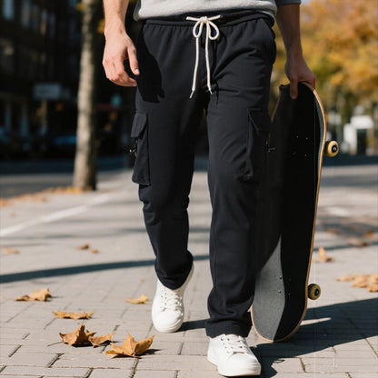 Bequeme Herren Jogginghose Cargo mit Seitentaschen Sportlich