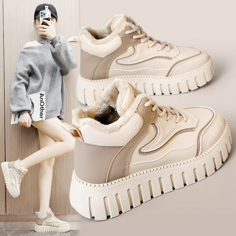 Damen Sneaker Warm High-Top Kuschelig Winter