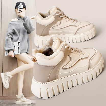 Damen Sneaker Warm High-Top Kuschelig Winter