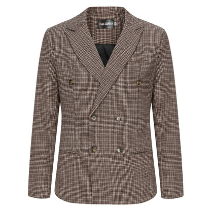 Herren Blazer Zweireihig Modern Hochwertig
