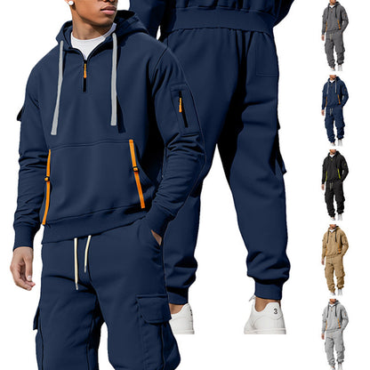 Herren Sportanzug Kapuze Taschen Funktionell Modern - BerlinGlamour