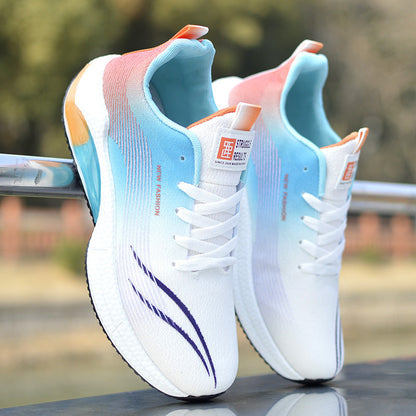 Laufschuhe Damen Sportlich Reflektierend Neon