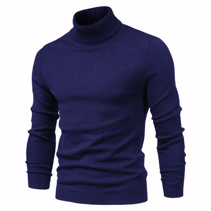 Herren Rollkragenpullover Fein Strick Elegante Optik