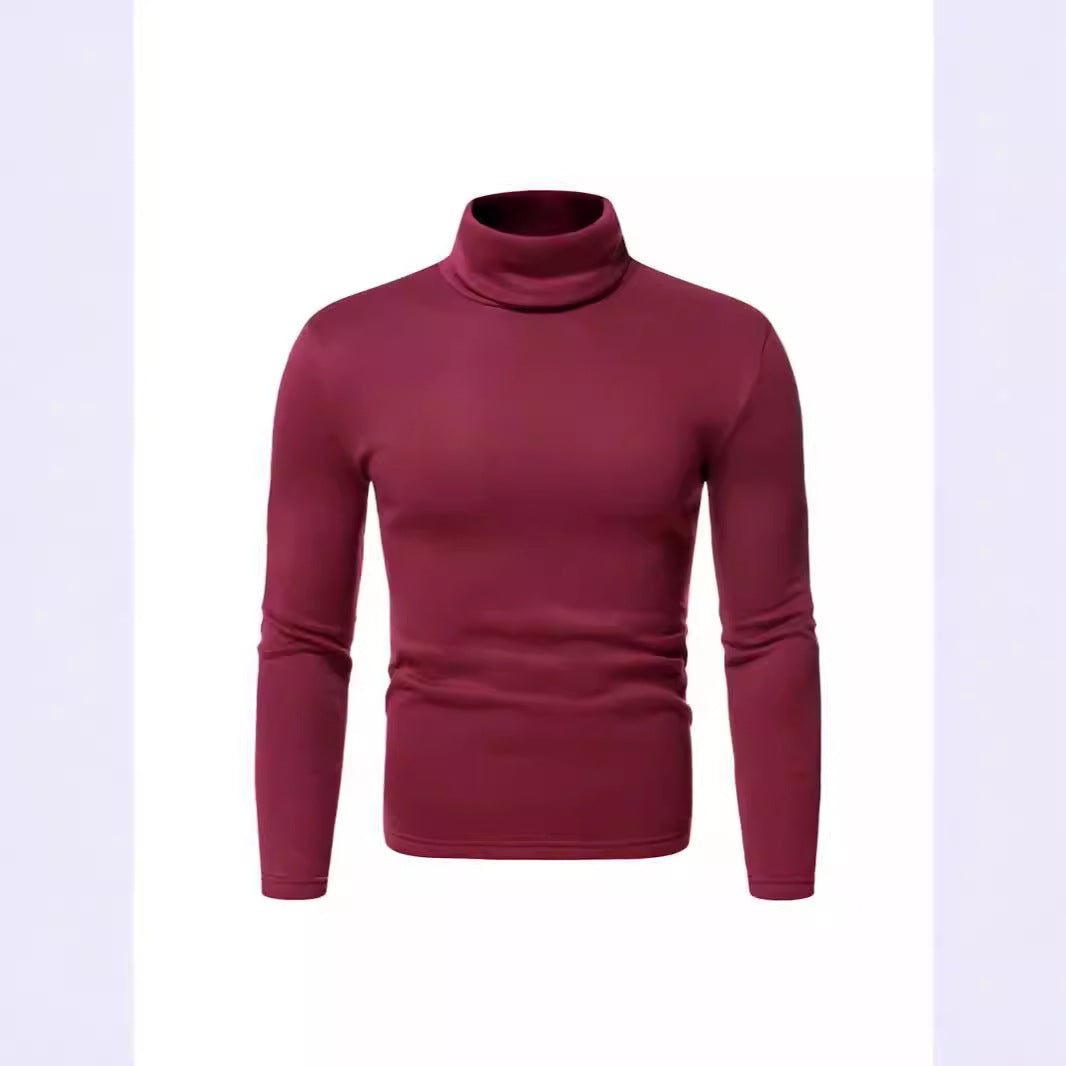 Herren Rollkragenpullover Weich Baumwolle Slim Fit Modern