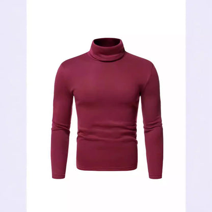Herren Rollkragenpullover Weich Baumwolle Slim Fit Modern