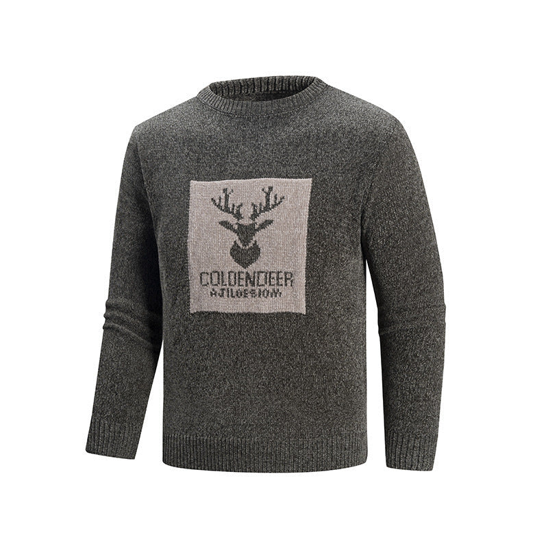 Herren Pullover Rundhals Grafik Design Berlin Style