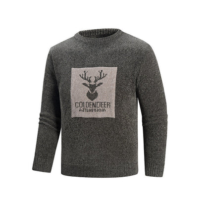 Herren Pullover Rundhals Grafik Design Berlin Style