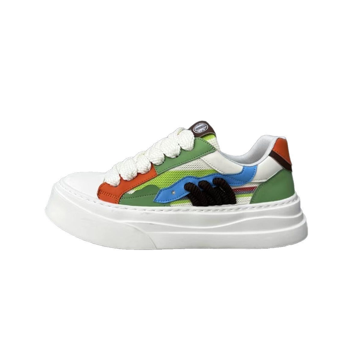 Damen Sneaker Plattform Schuhe Bequem Grafik Design