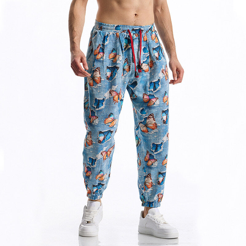 Herren Freizeithose Bequem Auffälliges Muster