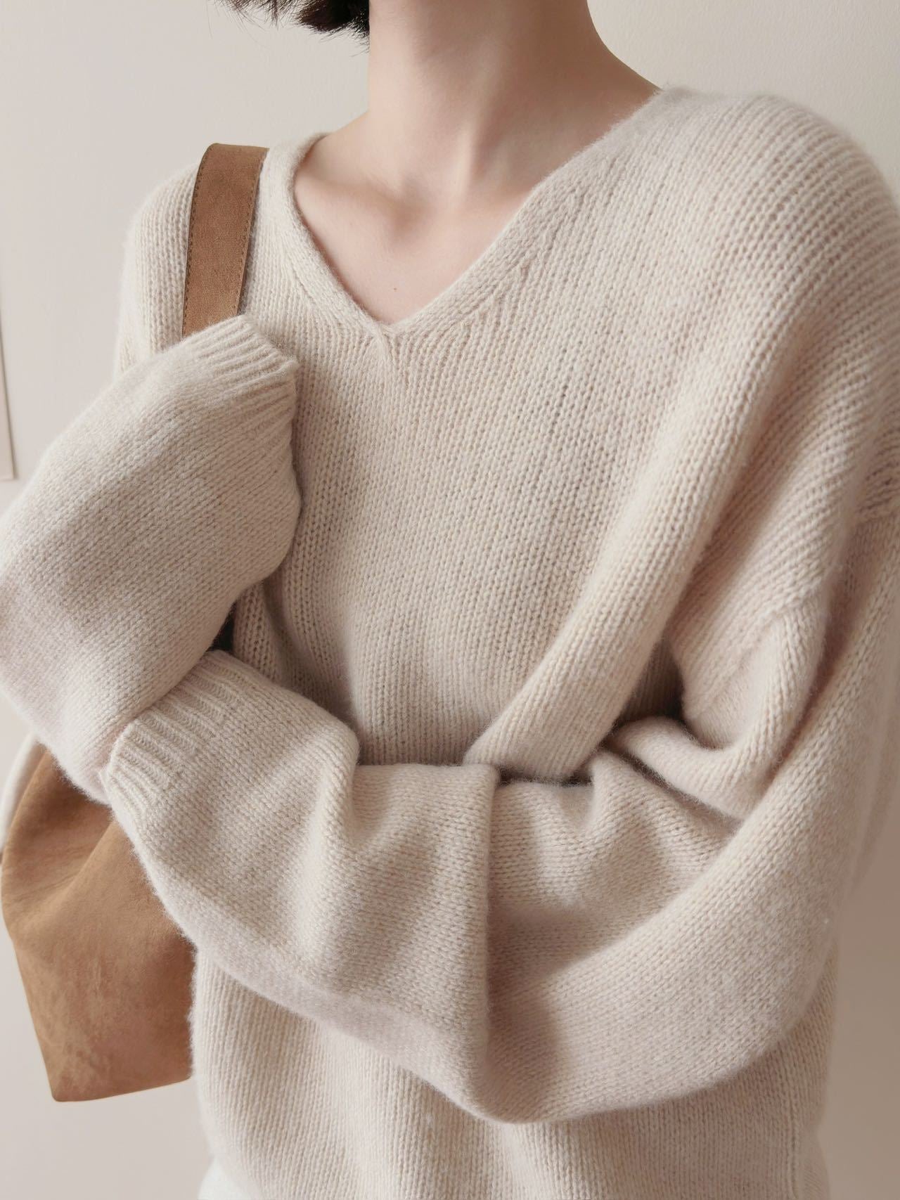 Eleganter V-Ausschnitt Pullover Damen Luxus Qualität