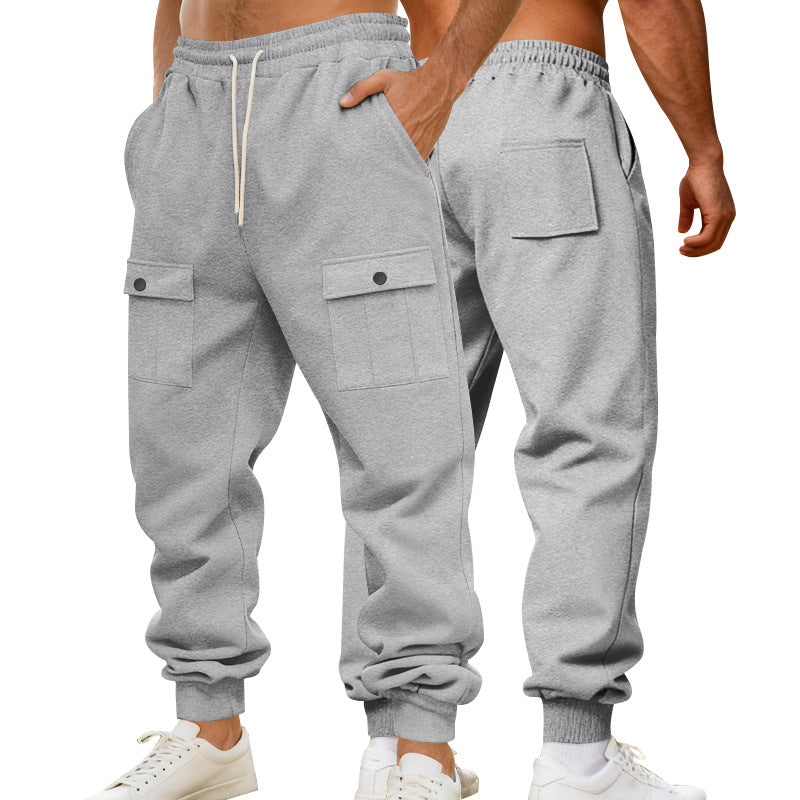 Herren Trainingshose Cargo Bequem Elastisch Mit Seitentaschen