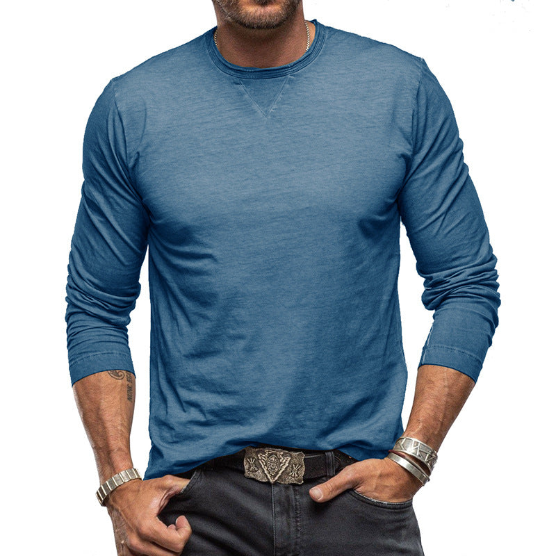 Bequemes Herren Langarmshirt aus Baumwolle Modern