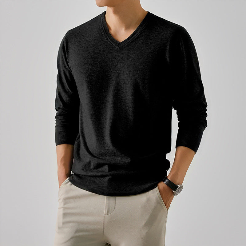 Herren Langarmshirt V-Ausschnitt Modern Berlin Style