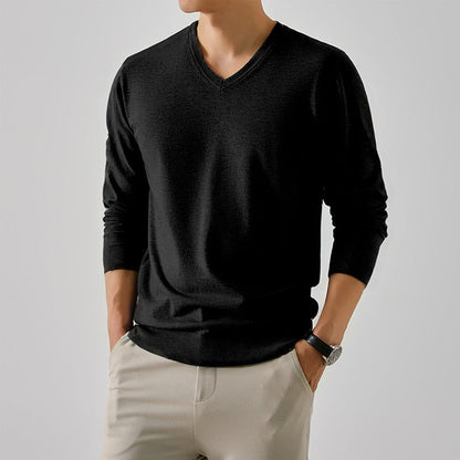 Herren Langarmshirt V-Ausschnitt Modern Berlin Style