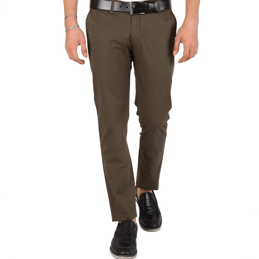 Herren Chino Hose Slim Fit Elastisch Bügelfrei