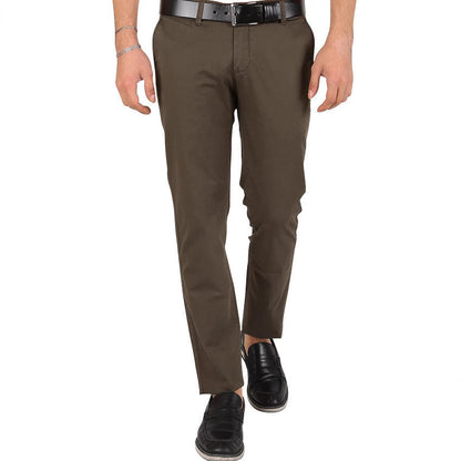 Herren Chino Hose Slim Fit Elastisch Bügelfrei