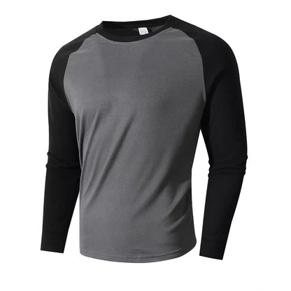 Herren Sportshirt Langarm Raglan Ärmel Modern