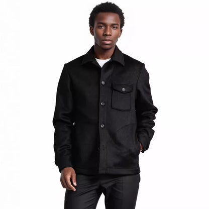 Herren Wolljacke Elegante Mit Taschen Winter