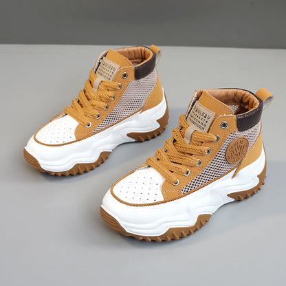 Damen Sneaker Atmungsaktiv Netzstoff Stoßdämpfend Schwarz