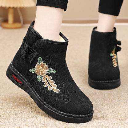 Damen Stiefeletten Elegant Bestickt Schuhe Modisch