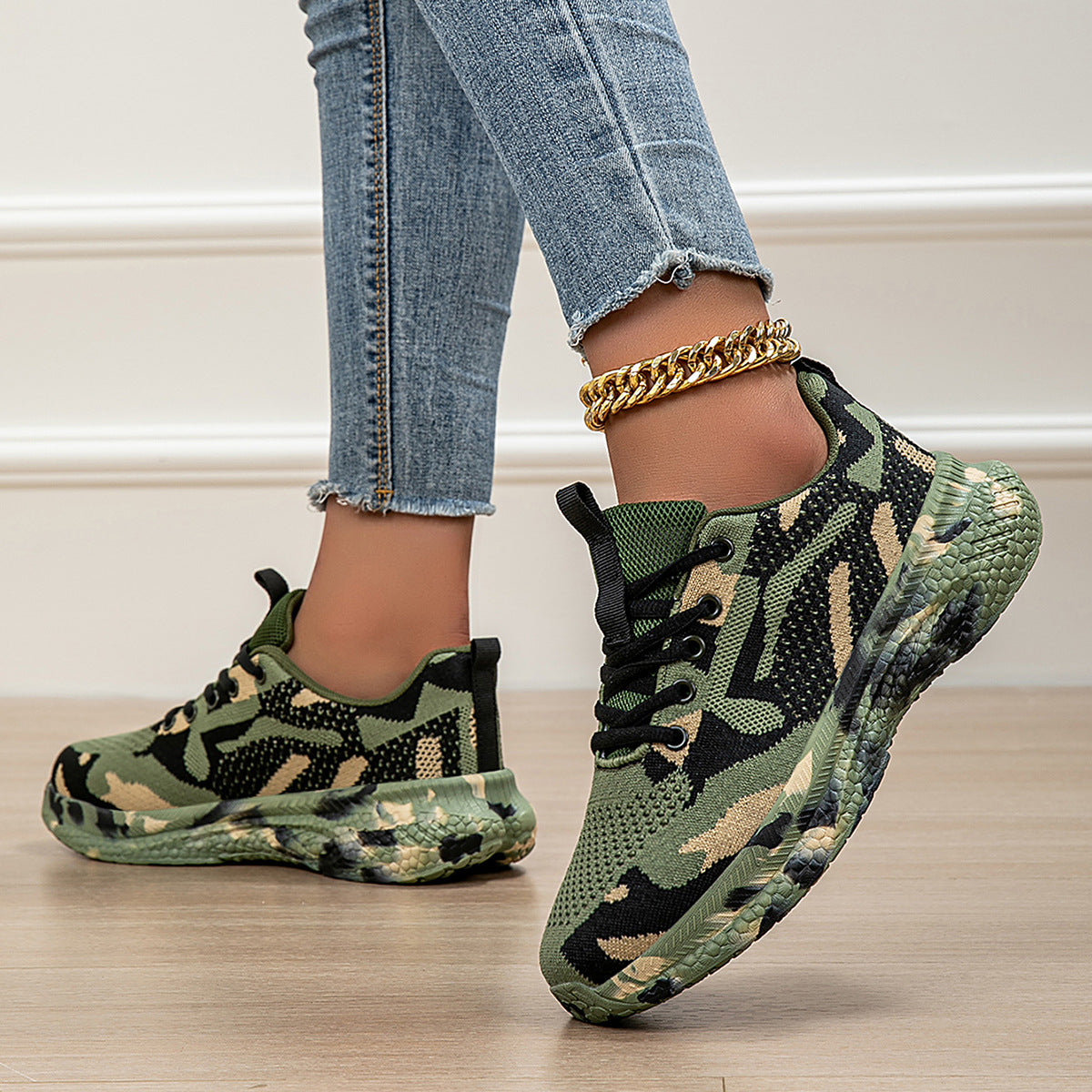 Damen Sneaker Atmungsaktiv Flexibel Laufsohle Komfort