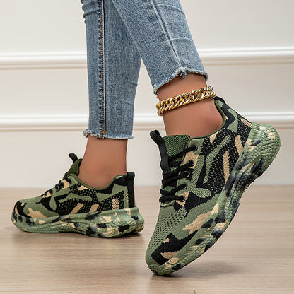 Damen Sneaker Atmungsaktiv Flexibel Laufsohle Komfort