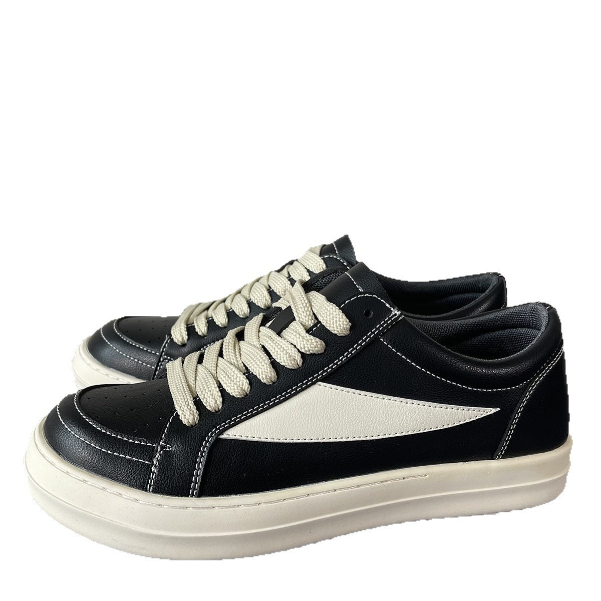 Damen Sneaker Sportlich Leder Klassisch Schwarz