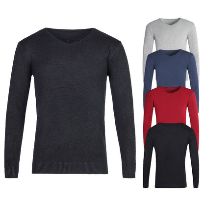Herren Pullover V-Ausschnitt Klassisch Elegante Qualität