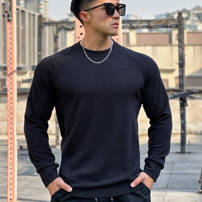 Herren Fitness-Shirt Langarm Atmungsaktiv Sportlich