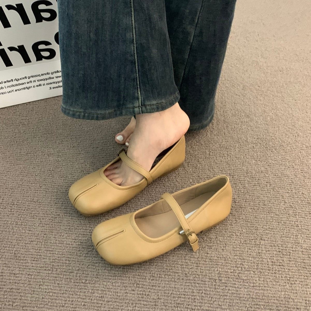 Damen Ballerinas Elegant Komfortabel mit Riemchen