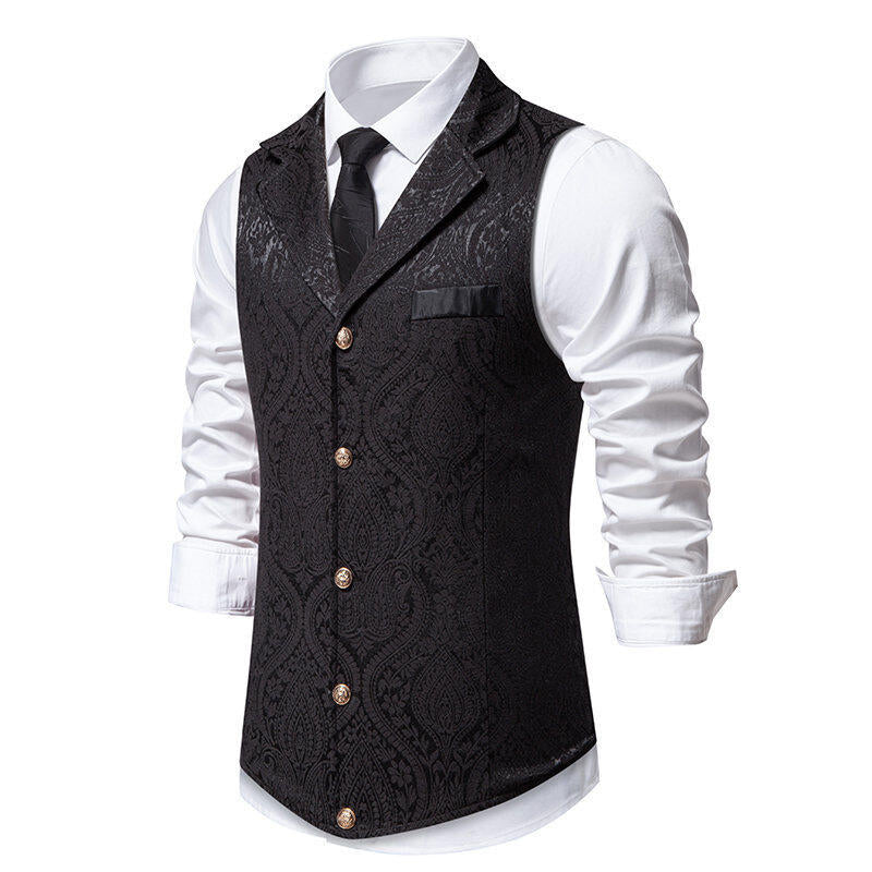 Herren Anzugweste Elegant Floral Muster Hochwertig