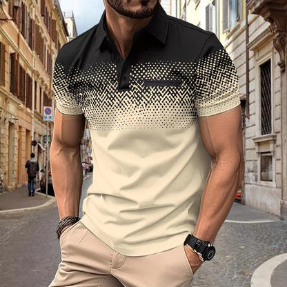 Herren Poloshirt Berlin Grafikprint Modern