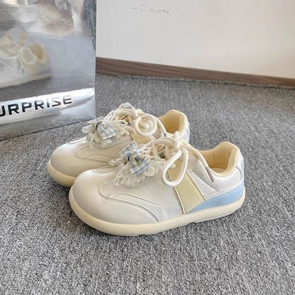 Damen Sneaker Rüschendetail Weich gepolstert