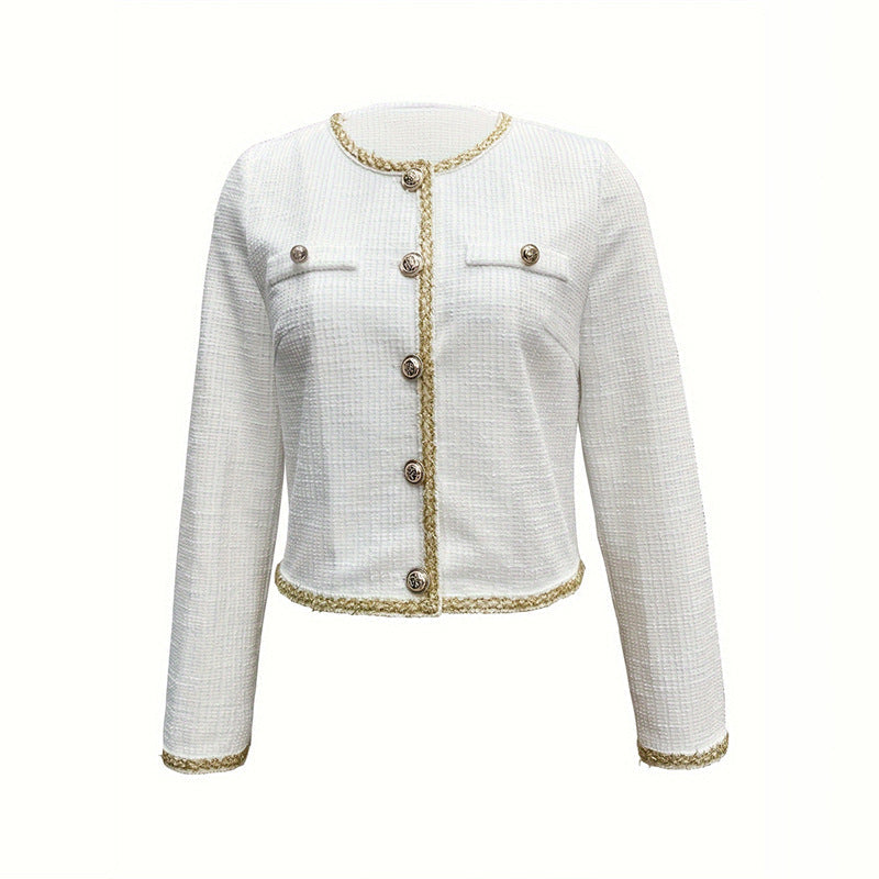 Damen Kurzjacke Elegante mit Knöpfen Schlicht Modern