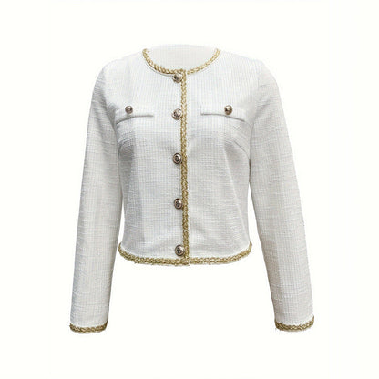 Damen Kurzjacke Elegante mit Knöpfen Schlicht Modern