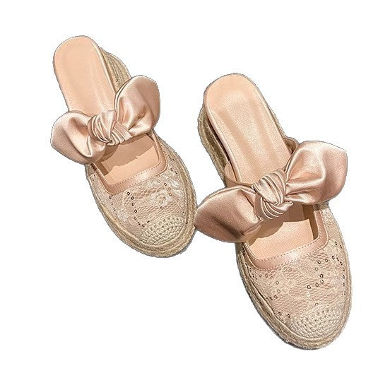 Damen Sandalen Sling Back Geflochtene Sohle Modisch