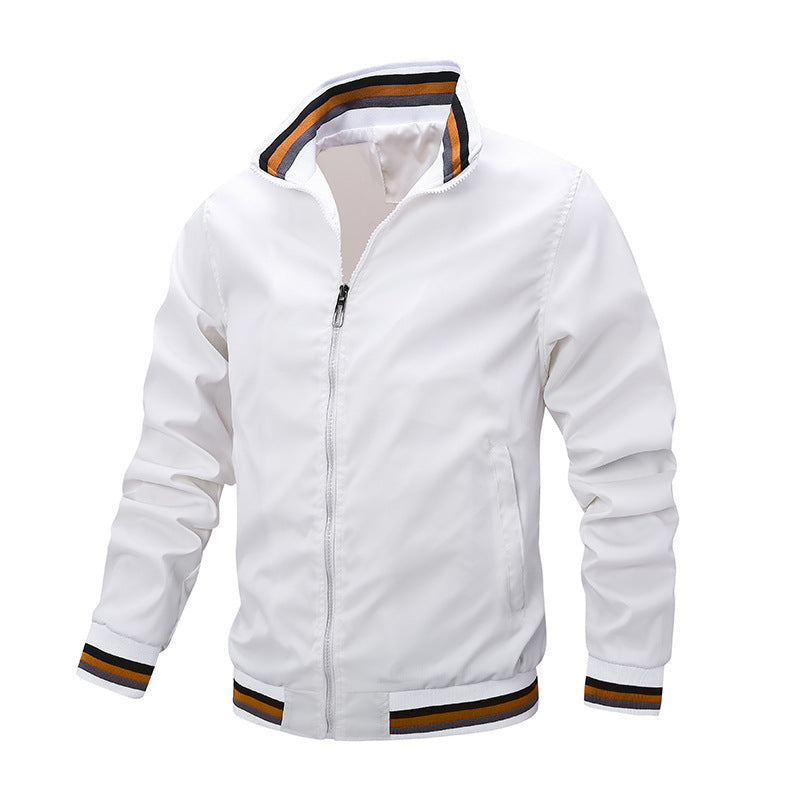 Herren Bomberjacke Elegante Isolierte Winterjacke Schwarz