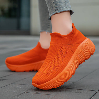 Damen Sneaker Bequem Elastisch Sportlich Schuhe