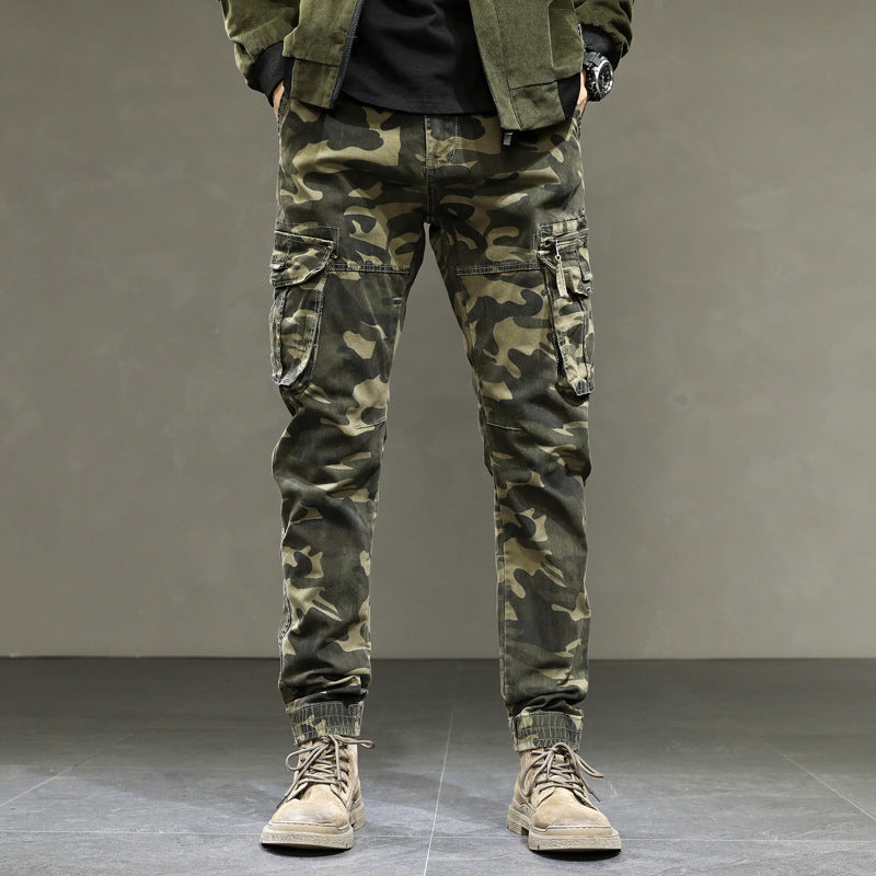 Herren Cargohose Bequem Elastisch Mit Taschen